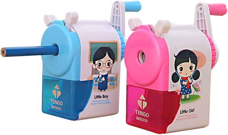 Hosaire Sacapuntas Manual Creativo 1 Agujero Para Ninos Y Ninas Sacapuntas Kawaii Material Escolar Y Papeleria Color Aleatorio Amazon Es Hogar