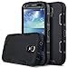 ULAK Galaxy S4 Case, Knox Armor S4 Case - Shockproof Hybrid Rubber Combo Case Cover 3in1 Rigid Plastic+Soft Silicone for Samsung Galaxy S4 IV i9500-Black