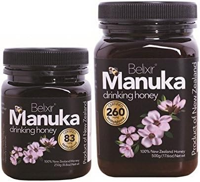 Manuka Honey 2 pack. 8.8 oz jar of MG 83 and 1.1 lb jar of MG 260. Best family value pack for breakfast, smoothies and good health.