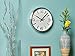 Bernhard Products Wall Clock 10 Inch Modern Silver Round Elegant Metal Quality Quartz, Silent Non Ticking Battery Operated Home Office Clock with 3D Numbers (10 Inch)