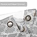 Flamingo P Modern Moroccan Geometric Decor Curtains Print Thermal Insulated Blackout Curtains for Living Room 52W x 84L Inch Gray 1 Pair