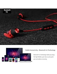 Origem Quick Charge camino de auriculares Bluetooth auriculares inalámbricos auriculares deporte auriculares con micrófono y a prueba de sudor para correr, gimnasio, ejercicio y entrenamiento