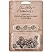 Number Brads by Tim Holtz Idea-ology, 24 per Pack, 0.5-Inch, Antique Nickel Finish, TH93123
