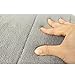 SUMLINK U-Shaped Loving High Density Space Memory Cotton Toilet Bathroom Carpet Floor Mats (15.7 x 23.6 Inch) (Grey)