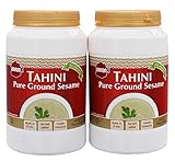 Baron's Kosher 100% Pure Ground Sesame Tahini 16-ounce Jars (Pack of 2)
