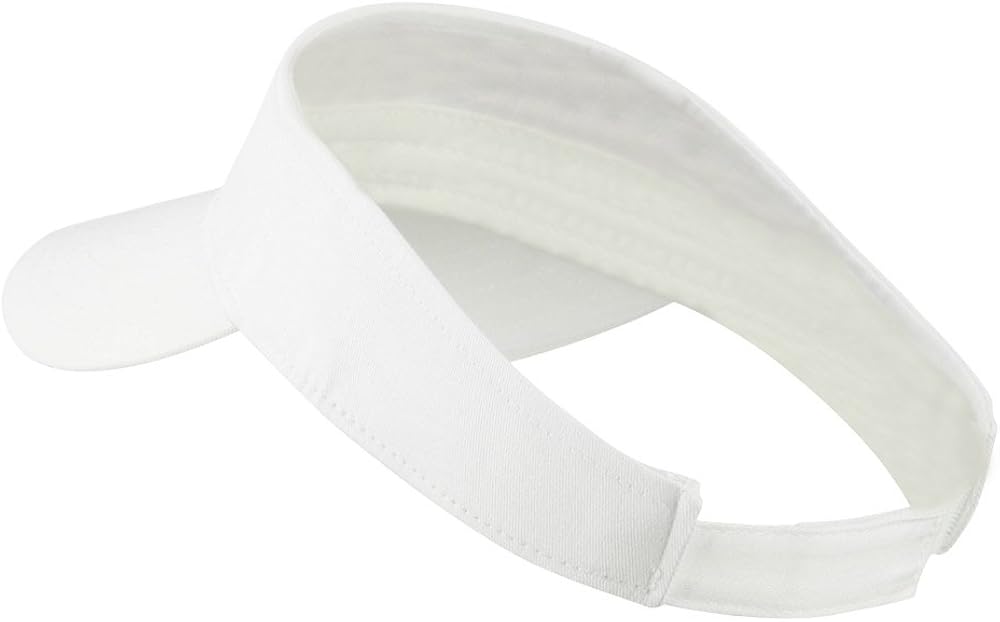 Youth Cotton Sun Visor - White OSFM: Clothing
