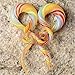 BodyJ4You 2PC Glass Ear Tapers Plugs 0G Rainbow Colorful Spiral Gauges Piercing Jewelry Set