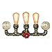 Lingkai Industrial Wall Sconce 3-Light Steampunk Wall Mounted Lamp Water Pipe Light Fixture in Antique Bronze Finish
