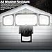 AmeriTop Solar Lights Outdoor, Super Bright LED Solar Motion Sensor Lights with Wide Angle Illumination; 1500LM 6000K, 3 Adjustable Heads, IP65 Waterproof Outdoor Security Lighting (Black)