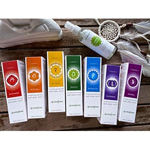 Aromafume 7 Chakra Balancing Natural Mist – Clean, Smoke-free, Non Toxic alternative to Incense (Set of 7)
