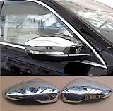 Amooca Full Chrome exterior Rearview Mirror housing Trim Molding Covers Kit For 2010 2011 2012 2013 Volkswagen CC with LED hole 2pcs