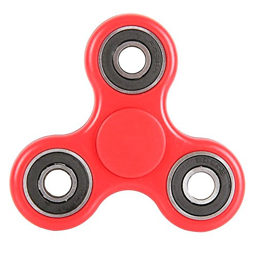 Krazy Spinner Hand Spinner Toy Stress Reducer Ultra Durable High Speed Ceramic Bearing Finger Toy Guarantee 1 Min Spin Time Perfect for ADD ADHD Anxiety Autism Stress Relief Adult Children (RED)