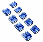 Andis 9 Piece Standard Pet Clipper Comb Set, Blue