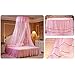 Haoun Mosquito Net, Bed Canopy with Butterflies Bed Curtains from Ceiling Princess Bed Canopy for Girls Bed (Pink)