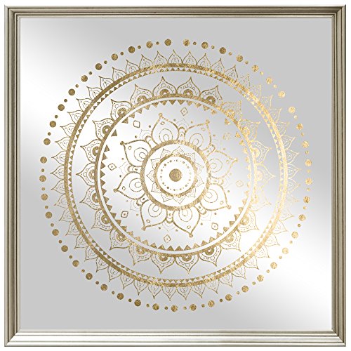 The Oliver Gal A Mandala Foil and Natural Wood Mirror