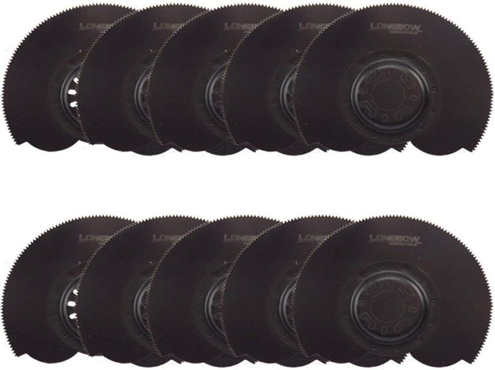 Longbow10 Pack of 87mm Multi Tool Half Circle Saw Made for Makita Bosch Skil Worx