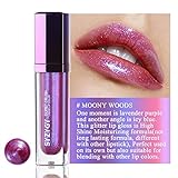 Lip Gloss, Holographic Long Lasting Metallic Liquid Lip Color, Iridescent Glitter Lipstick, SYZYGY(Moony Woods)