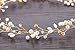 Bride Wedding Crystal Hair Vine Hair Accessories, 20 Inches Pearl and Crystal Beads Bridal Hair Vine Headband Wedding Head Pieces for Women and Girls, Gold