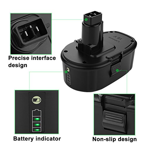 image for Energup Upgraded 5.0Ah Replacement for DeWalt 18v Battery DeWalt DE903