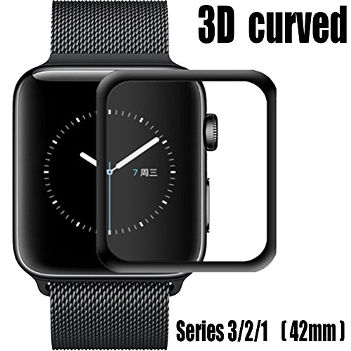 for Apple Watch Screen Protector 42mm,Tempered Glass Screen Protector, Anti-Scratch Scratch Resistant Full Coverage Scratch-Proof Screen Film for Apple iWatch 42mm Series 1/2/3