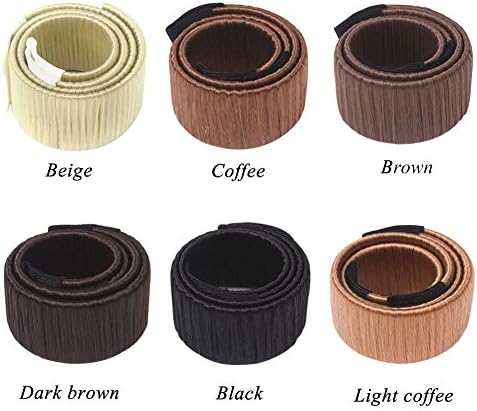 Monsme Fashion 6pcs Women Girls Kids Magic DIY Hair Bun Making Curler Roller Tools (6)