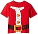 C-Life Group Little Boys' Toddler Santa Claus Short Sleeve Holiday Shirt, Red, 3T