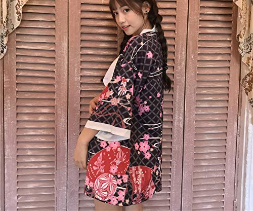 Japanese Kimono Traditional Yukata Women Kimono Cosplay Japanese Traditional Women Kimonos,White,One Size - Thumbnail 6
