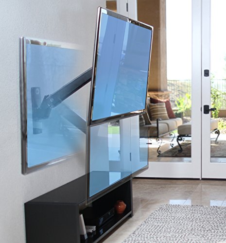 OmniMount PLAY70 Interactive Flat Screen TV Mount, Fits 40-60" TVs, Holds 35 to 70 LBS, Pans 180 Degrees, Black - Thumbnail 4