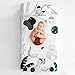 Rookie Humans 100% Cotton Sateen Fitted Crib Sheet: Woodland Dreams. Modern Nursery, Use as a Photo Background for Your Baby Pictures. Standard Crib Size (52 x 28 inches) (Black White)