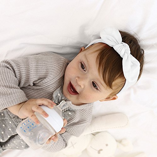 HUIXIANG Baby Girls Headbands With Bows 3 Pack Infant Toddler Headwraps Hair accessories