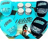 Velitte LED Bike Lights Front and Back With 8 Extra Batteries - Bright White Cateye Bike Light - Safety Red Bike Tail Light - Waterproof Bicycle Headlight and Taillight Set of 4 - Luces Para Bicicleta