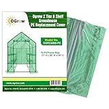 OGrow 2 Tier 8 Shelf Greenhouse Pe Replacement Cover - to Fit Frame Size 77