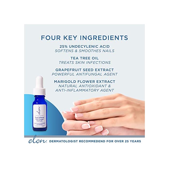 Elon Dual Defense AntiFungal Formula 25 Undecylenic Acid Treat