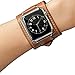 Apple Watch Band,MacTop 42mm Genuine Leather Apple Smart Watch Band Cuff Strap Design for Original 42mm iWatch Band Replacement with Adapter Metal Clasp for Apple Watch iWatch Models (brown)