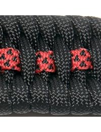 Fireline Apple Watch correa de Repuesto Paracord reloj de pulsera, de ancho, con resistente al aire última intervensión supervivencia grillete de acero inoxidable y 550 Paracord, L, Rojo(Thin Red Line)
