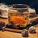 Blooming Tea - 7 Organic All Natural Flavors of Flowering Tea - Organic Calendula Flowers and Green Tea Leaves in Hand Sewn Blooming Tea Balls from Kiss Me Organics - 7 Blooms - One of Each