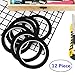 HULISEN 12 Pcs 5mm Width Black Whiteboard Gridding Tape, 3/16 inch Grid Marking Tapes Self Adhesive Chart Artist Tape