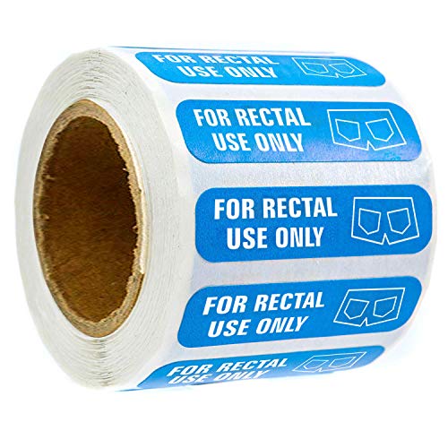 "for Rectal Use Only" Stickers-1.5"X3/8" Blue Permanent Adhesive Labels Pack of 500 - Thumbnail 4