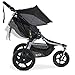 BOB Revolution Flex Duallie 2.0 Jogging Stroller - Up to 100 Pounds - UPF 50+ Canopy - Adjustable Handlebar, Black