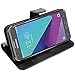 LK Case for Samsung Galaxy J3 Emerge / J3 2017 / J3 Prime / J3 Mission / J3 Eclipse / J3 Luna Pro/Sol 2 / Amp Prime 2 / Express Prime 2, PU Leather Wallet Flip Protective Case Cover (Black)