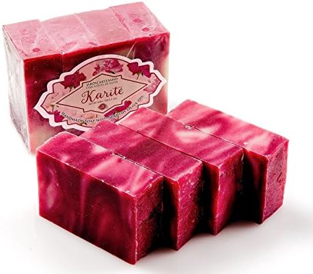 KARITE Handmande Soap Bar 100% Organic &amp; Natural with Spanish Olive Oil. Face Hand or Body Soap. VEGAN. 3.5 oz x 4 Bars
