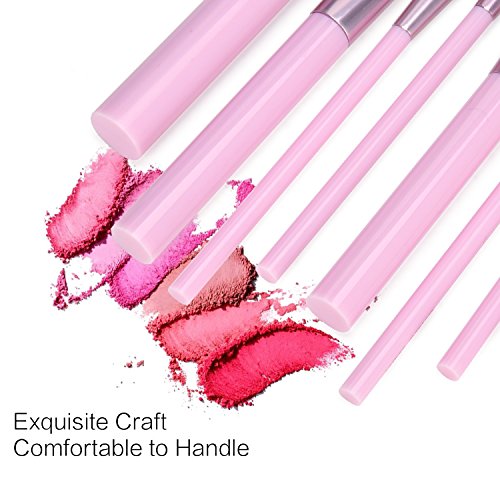 Lavender Makeup Brush Set, YEVITA 9pcs Synthetic Face Brush for Foundation Eye Makeup Concealer Mascara Contour Lip Professional Cosmetic Powder Vanity Brush Tools Kit for Women with Portable Case - Thumbnail 3