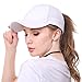 Womens Ponytail Baseball Hat Messy High Buns Ponycap Plain Unconstructed Cotton Dad Hat Adjustable Cap Hat for Girls