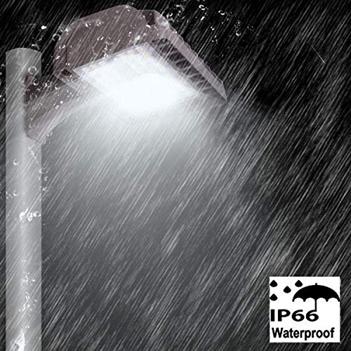 FaithSail 200W LED Parking Lot Lights Outdoor Shoebox Pole Light, 26000LM, 5000K, Super Bright Commercial Area Street Shoe Box Flood Lighting Fixture, Arm Mount, Dusk to Dawn Photocell Included