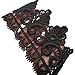 Trimscraft 2 Inch Wide Rayon Lace Trim Venise Lace Eyelet Fabric Pack of 14 Yards (Black)