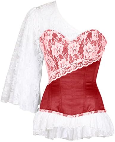 The Violet Vixen Laced Cloud Red Corset, Plus Sizes Available