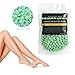 Hair Removal Hard Wax Beans, LuckyFine Body Wax Beans Depilatory Wax Beans Painless Lavender Wax Full Body Bikini Wax for Women Men Green