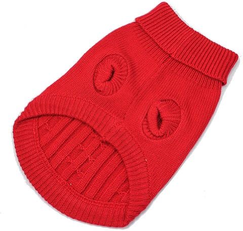 Red Cute Pet Puppy Cat Dog Warm Jumper Sweater Knitwear Coat Apparel Clothes S