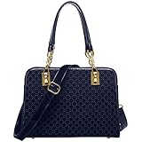 FASH Limited Infinity Signature Glossy Handbag Womens Cross-body PU Leather Handbag - Blue