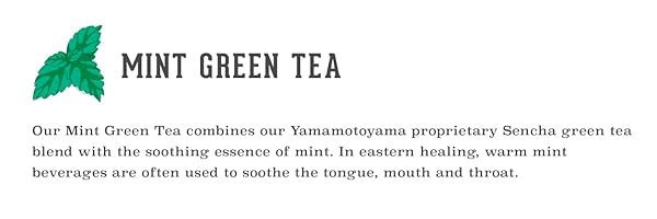 YAMAMOTOYAMA MINT GREEN TEA, 18 BAGS